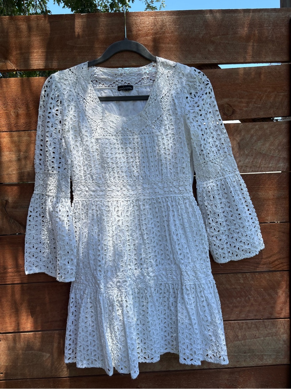 Moda International White Eyelet Mini Dress